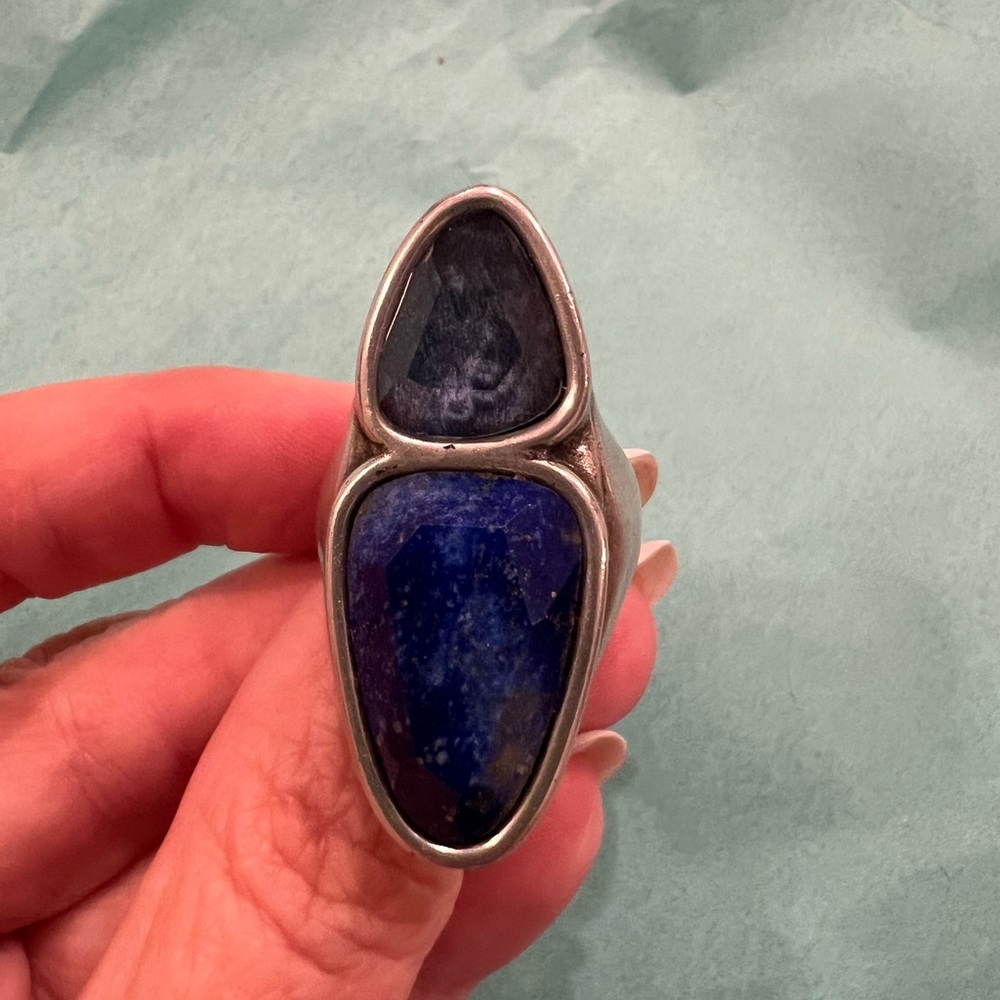 Kendra Scott Margot Blue and Silver Statement Ring Size 7
